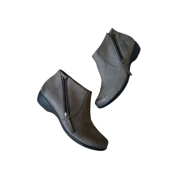 Dansko Women's Fifi Ankle Boot Grey Burnished Nubuck size EU 38 US 7.5-8 - Picture 4 of 11